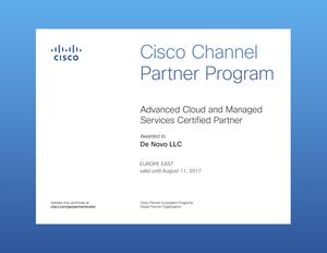 De Novo – первый в Украине Cisco Cloud and Managed Services Advanced Partner