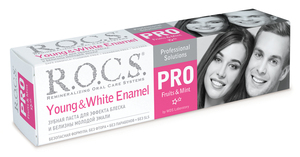 Новинка от R.O.C.S для блеска и белезны молодой эмали: зубная паста R.O.C.S. PRO Young & White Enamel.