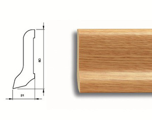 Плинтус шпонированный Педрос,  Таркетт,   60,  80,  100мм,  массивный дуб, 