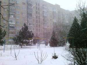 В Армянск пришла снежная погода