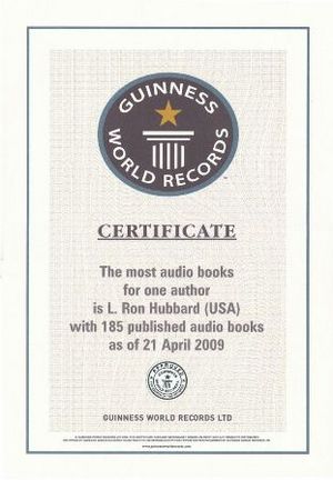 Мировой рекорд Гиннеса – «наибольшее количество аудиокниг одного автора»