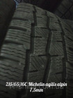 Шины зимние Б/У 215/65/16C Michelin Agilis Alpin протектор 7.5мм