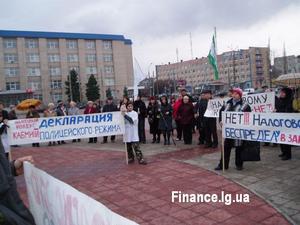 Митинг против налогового,  трудового и жилищного кодекса прошел в Северодонецке.