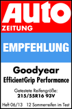 Goodyear EfficientGrip Performance в числе лидеров европейских тестов