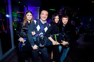 Лиза Ющенко,  Юлия Волкова,  Александр Цекало на Courchevel pre-party 2012 в OK Bar