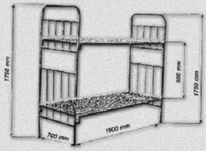 Кровати двухярусные армейские.
