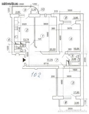 3х комнт квартира Бориспольская,  6