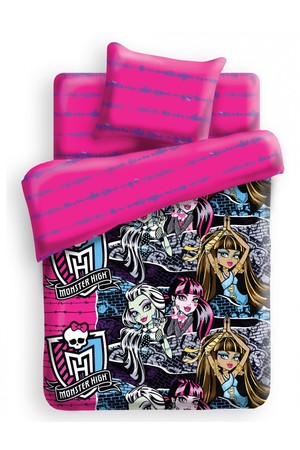 Постельное белье для девочек 1, 5 сп. MONSTER HIGH